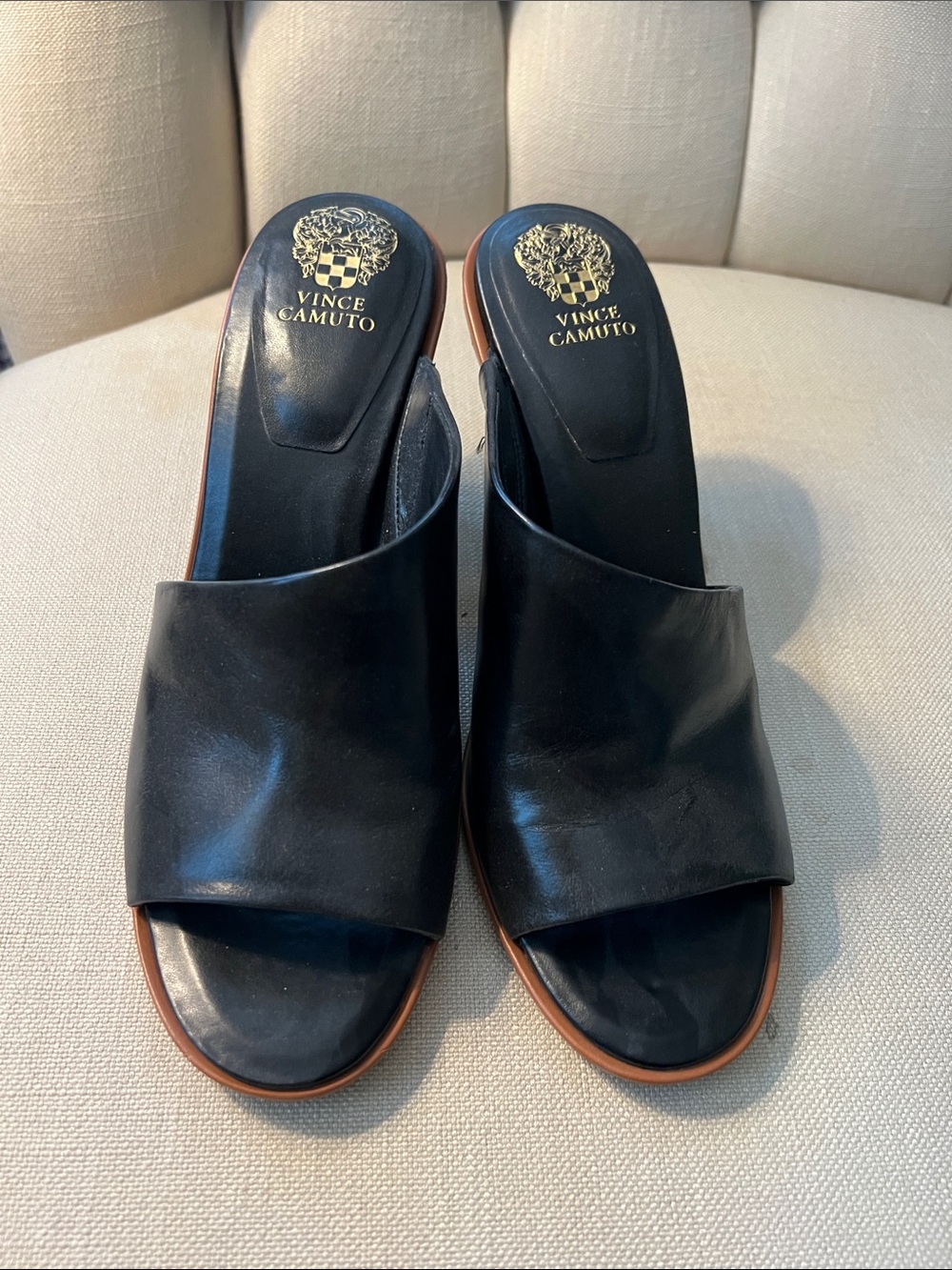 Vince Camuto Black Slide Mule Sandals